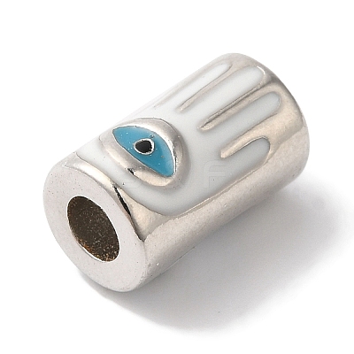 Rack Plating Brass Enamel Beads KK-U019-01P-02-1
