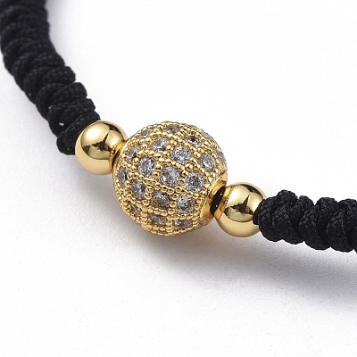 Adjustable Nylon Thread Braided Bead Bracelets BJEW-JB04666-1