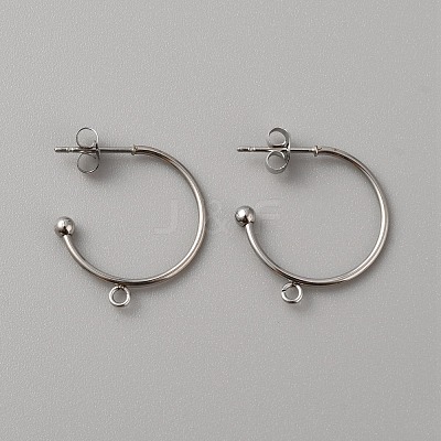 304 Stainless Steel Stud Earring Findings X1-STAS-TAC0017-02A-1