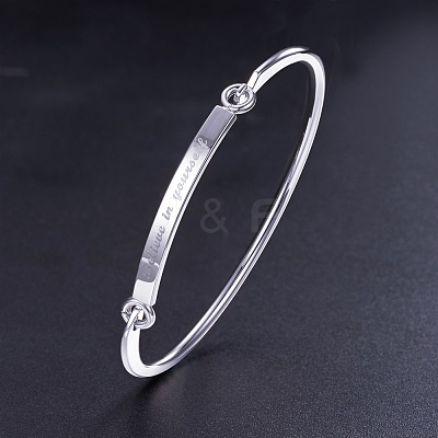 Fashion Engraved Brass Inspirational Bangle JB247B-1