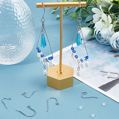 240Pcs 4 Style 316 Surgical Stainless Steel Earring Hooks STAS-NB0001-22-1