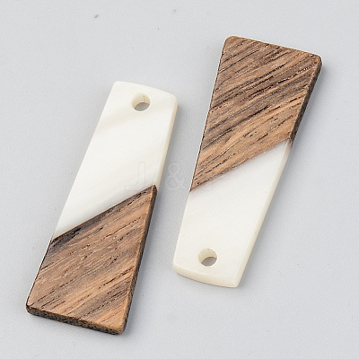 Opaque Resin & Walnut Wood Pendants LS-RESI-S389-040A-C04-1
