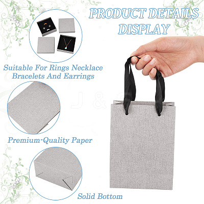 2Pcs Square Paper Jewelry Display Cases CON-TA0001-39F-02-1