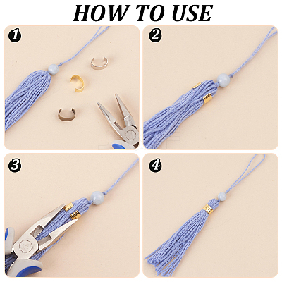 120Pcs 3 Colors Brass Folding Crimp Ends FIND-PH0020-81-1