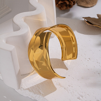 Exaggerated 304 Stainless Steel Open Cuff Bangles JN8836-1
