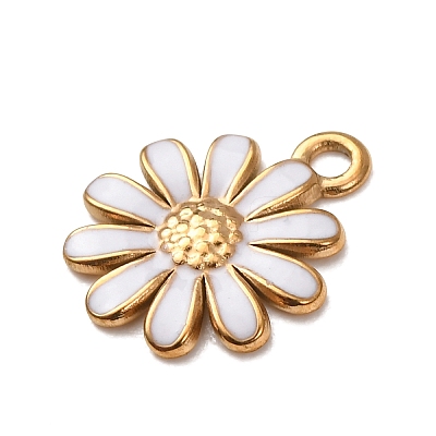 304 Stainless Steel Enamel Pendants STAS-F367-16A-G-1