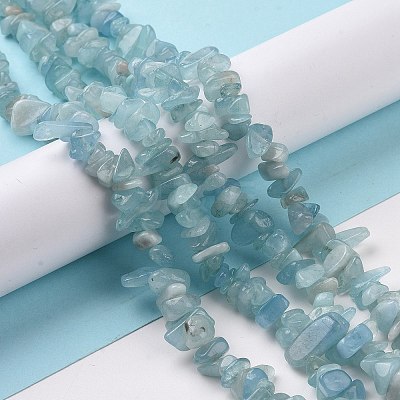 Natural Aquamarine Chips Beads Strands X-G-D0002-A02-1