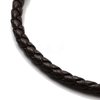 Braided Round Imitation Leather Bracelets Making BJEW-H610-01G-09-1