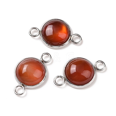 Natural & Synthetic Mixed Gemstone Connector Charms G-D059-01C-1
