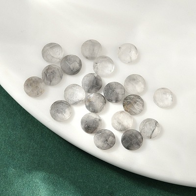 Natural Cloudy Quartz Cabochons G-B146-02A-6mm-1