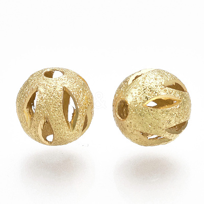 Brass Filigree Beads X-KK-S34-251C-1