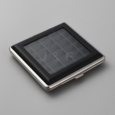 30 Grids Square PU Leather Diamond Display Boxes CON-WH0085-60-1