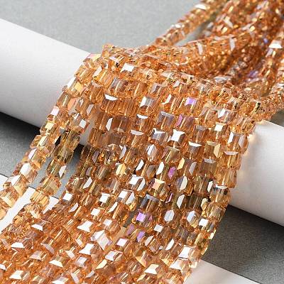 Electroplate Glass Bead Strands EGLA-J028-4x4mm-AB18-1