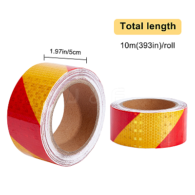Waterproof EPT(Ethylene Propylene Terpolymer) & PVC Reflective Self-adhesive Tape DIY-WH0030-82A-1