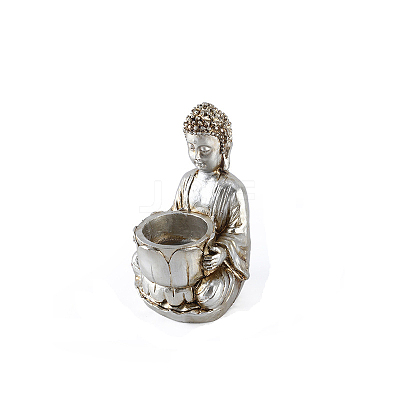 Resin Buddha Figurine Decorative Candle Holder PW-WG4F239-01-1