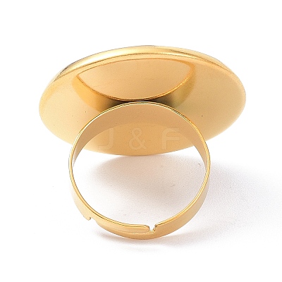 Ion Plating(IP) Adjustable 304 Stainless Steel Finger Rings Components STAS-P291-01H-G-1