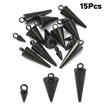 15Pcs 3 Styles 201 Stainless Steel Pendants STAS-YW0002-70-1