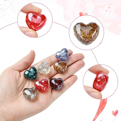21Pcs 7 Colors Transparent Acrylic Beads OACR-FS0001-94-1
