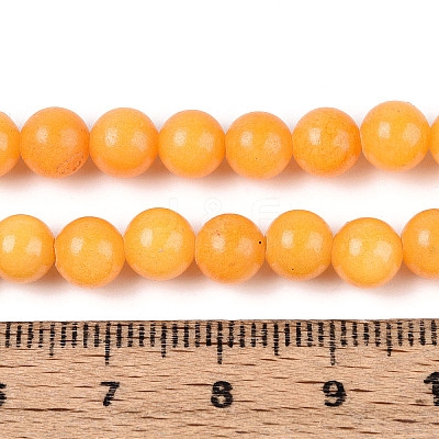 Dyed Natural Mashan Jade Round Beads Strands G-T139-6mm-67A-1