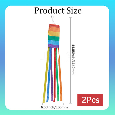 Independence Day Cloth Column Windsock Flag AJEW-WH20017-74B-1