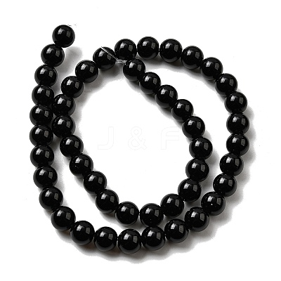 Natural Black Obsidian Beads Strands LS-G-L632-A01-8mm-1