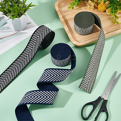 3Pcs 3 Colors Polyester Arrow Ribbon OCOR-BC0006-71-1
