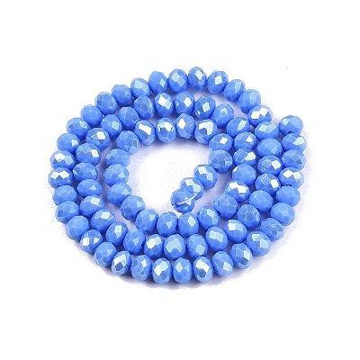 Electroplate Glass Beads Strands EGLA-A044-P6mm-A17-1