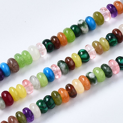 Natural & Synthetic Mixed Stone Beads Strands G-S366-124-1