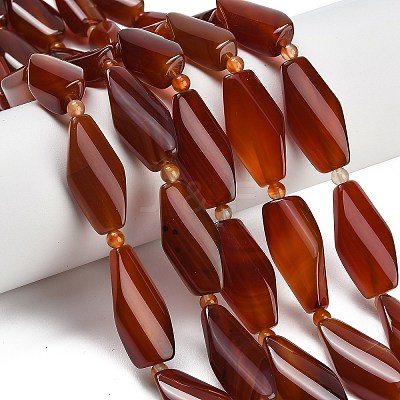 Natural Carnelian Beads Strands G-B178-S01-01-1