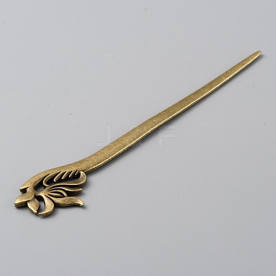 Alloy Lotus Hair Sticks MRMJ-WH0077-101A-1