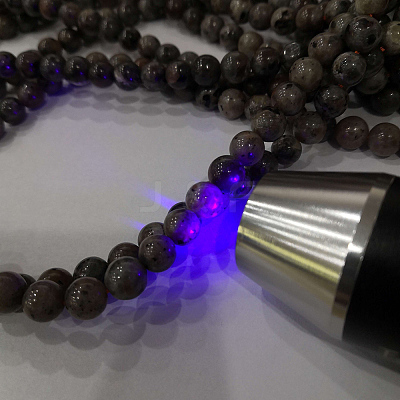 Natural Fluorescent Syenite Rock(Glow under UV Light) Beads Strands G-K340-A05-02-1