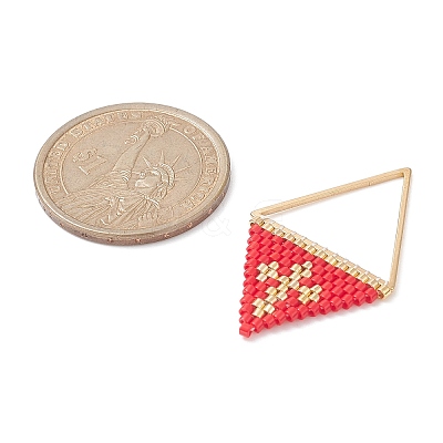 Handmade Japanese Seed Beads Pendants PALLOY-MZ00136-01-1