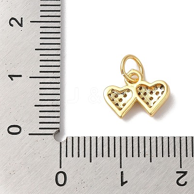 Rack Plating Brass & Clear Cubic Zirconia Pendants KK-L216-051G-1