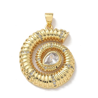 Brass and Glass Pendants KK-M300-05G-01-1