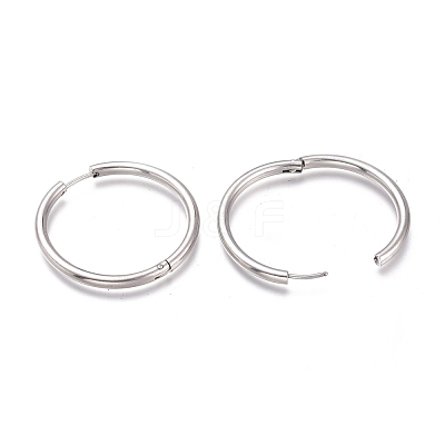 Tarnish Resistant 201 Stainless Steel Huggie Hoop Earrings EJEW-L256-05DT-P-1