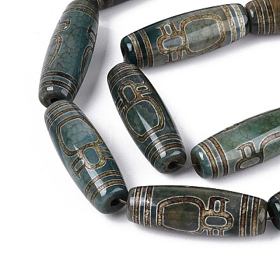 Tibetan Style dZi Agate Beads Strands G-N357-03A-02-1