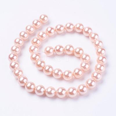 Shell Pearl Beads Strands BSHE-L035-6mm-I01-1
