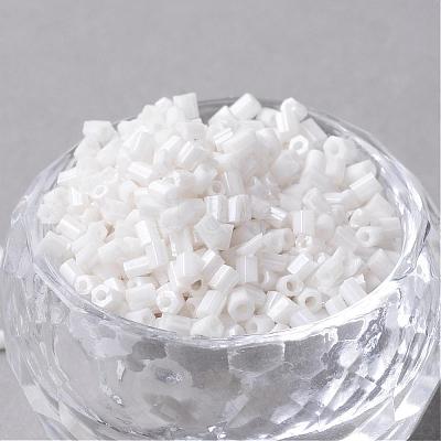 Opaque Colors Lustered Two Cut Glass Seed Beads SEED-Q022-121-1