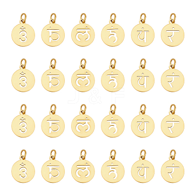 24Pcs 6 Styles 304 Stainless Steel Charms STAS-UN0048-91-1