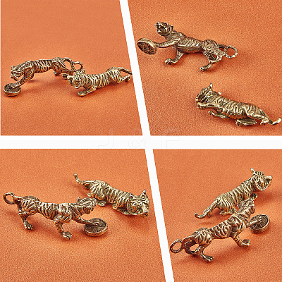 8Pcs 2 Style Tibetan Style Alloy Pendants TIBEP-FH0001-18-1