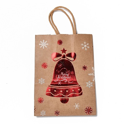 Christmas Theme Hot Stamping Rectangle Paper Bags CARB-F011-02C-1