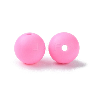 Round Food Grade Eco-Friendly Silicone Focal Beads SIL-F003-01F-1