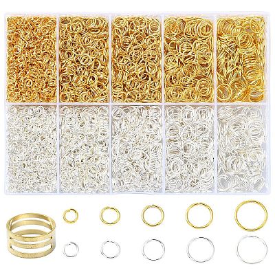 10 Styles Iron Open Jump Rings IFIN-YW0003-60A-1