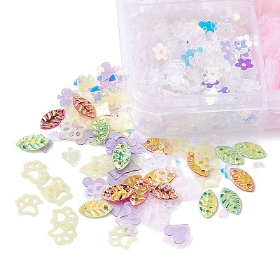 62G 12 Style Plastic Sequin Beads PVC-YW0001-01-1