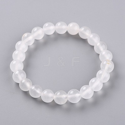 Dyed Natural Jade Beads Stretch Bracelets BJEW-G633-B-24-1