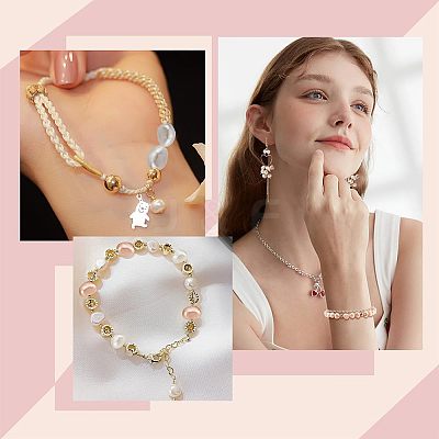 90Pcs 3 Colors Natural Cultured Freshwater Pearl Beads PEAR-NB0001-73-1
