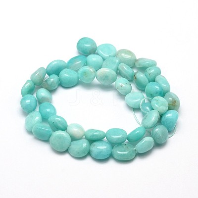 Natural Amazonite Gemstone Nuggets Bead Strands X-G-J336-32-1