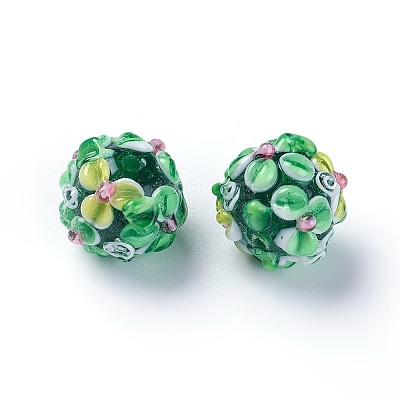 Handmade Bumpy Lampwork Beads LS-LAMP-E021-07E-1