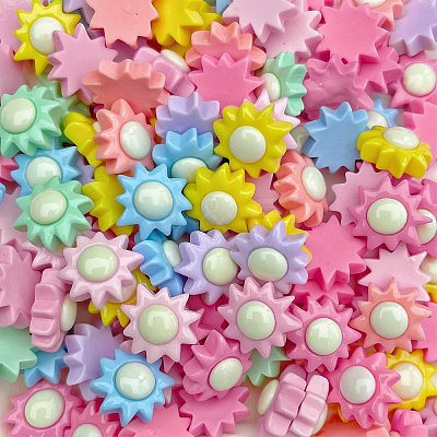 Cartoon Opaque Resin Cabochons RESI-C039-02D-1