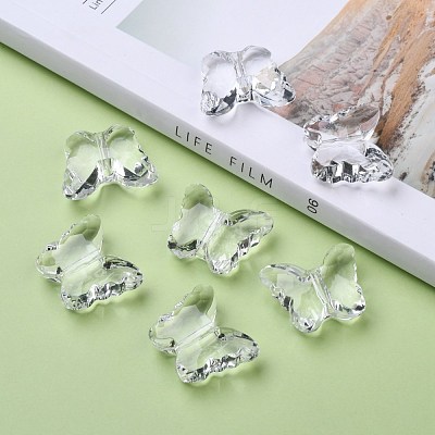 Transparent Acrylic Beads PL404Y-6-1